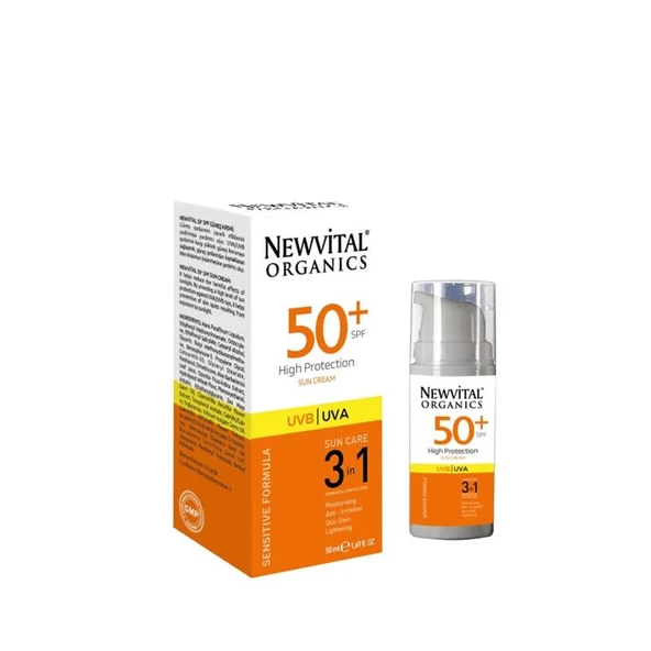 Newvital SPF 50+ Güneş Kremi 50ml - Hassas Ciltlere Yüksek Koruma