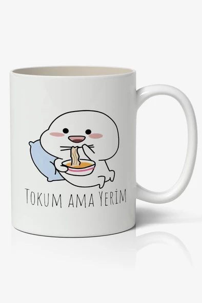 Tokum Ama Yerim Yazılı Baskılı Kupa Bardak - Baskılı Kahve Kupa Bardak