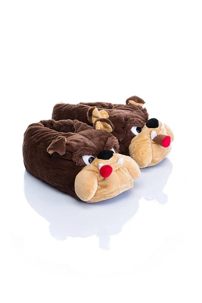 Twigy AA0614 TW BULLDOG 2 Kadın Hayvanlı Panduf Kahve 36-41