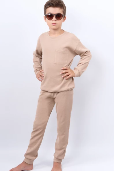 ERKEK ÇOCUK EŞOFMAN TAKIMI CEPLİ C12 - Resim 2