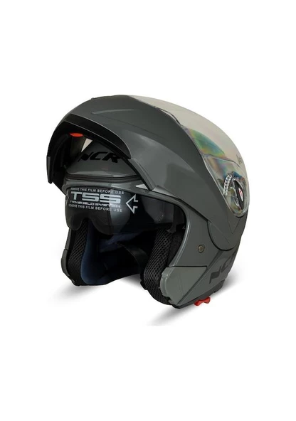 Ncr Çene Açılır Vizörlü Ece Belgeli Nardo Gri Kask - 2