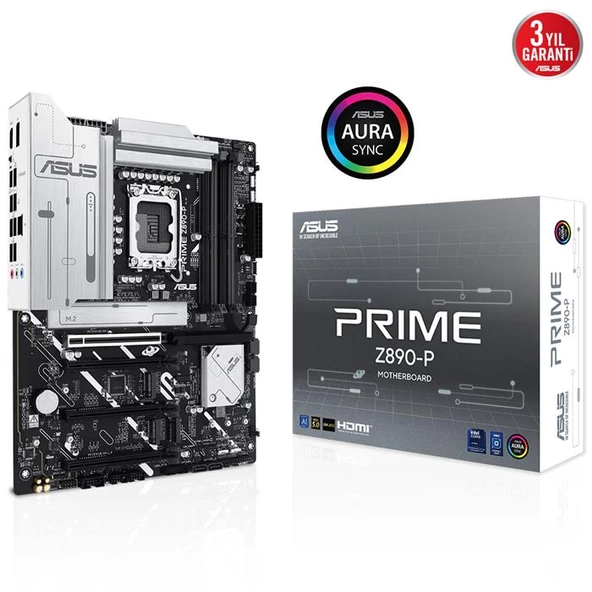 Asus Prıme Z890-P Z890 Ddr5 M2 Dp/Hdmı Type-C Pcıe 5.0 Anakart