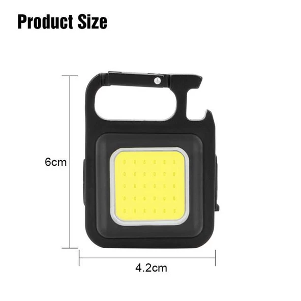 LED Mini Anahtarlık Fener Şarjlı Kamp Balıkçı Tamirci Için Çalışma Feneri Çok Fonksiyonlu Taşınabilir Işık - 3