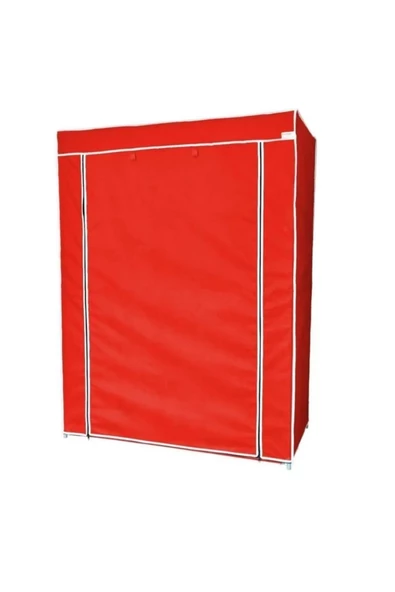 Dzgn Home Çelik Metal Borulu Yorgan Hurcu Bez Dolap Bez Yüklük Portatif Saklama Dolabı Gardırop - 2