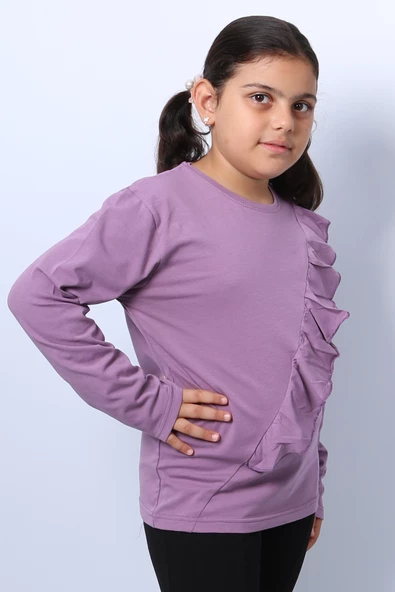 KIZ ÇOCUK UZUN KOLLU BADİ FIRFIRLI C44 - Resim 5