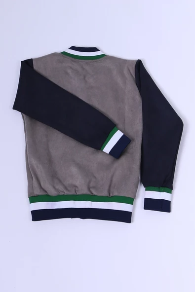 ERKEK ÇOCUK KOLEJ CEKET FERMUARLI CEPLİ BASKILI C27 - Resim 4