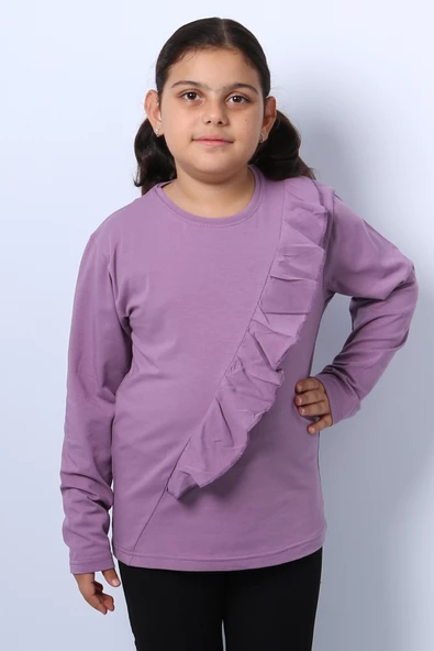 KIZ ÇOCUK UZUN KOLLU BADİ FIRFIRLI C44 - Resim 4