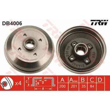 ARKA FREN KAMPANASI CORSA A 1.0-1.2-1.3-CORSA B 1.2i-1.4i-1.6i 16V - TRW DB4006