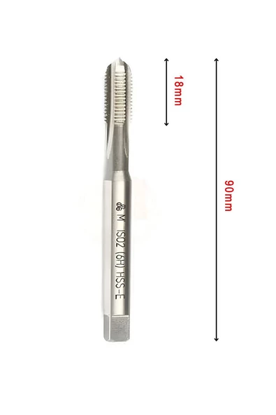 MTE M8x1,25 Normal Vidalı Düz Kanallı Makina Kılavuzu HSS - E DIN 371/C - Resim 2