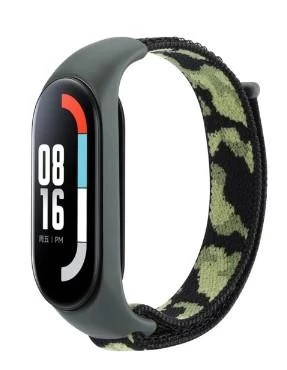 Xiaomi Mi Band 7 Uyumlu Kumaş Cırtlı Kamuflaj Kordon - 5