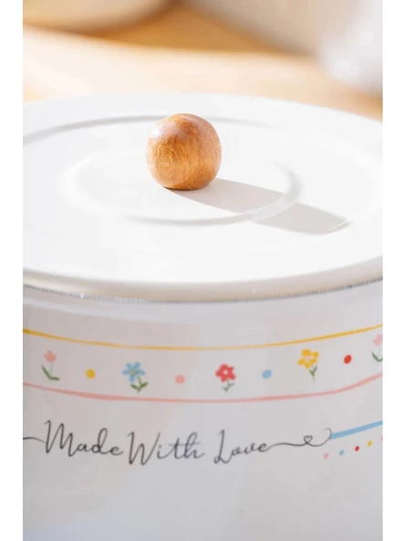 Acar XAP7706 Emaye Derin Bej Tencere 22 cm 2850 cc - Resim 2