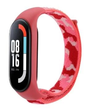 Xiaomi Mi Band 7 Uyumlu Kumaş Cırtlı Kamuflaj Kordon