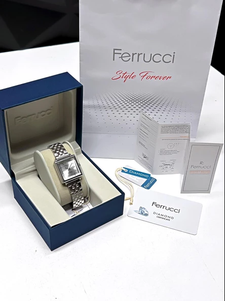 Ferrucci Diamond Kadın Kol Saati Özel Seri Çelik Kordon Kararma Renk Atma Yapmaz BİLEKTE.F.12 - 5