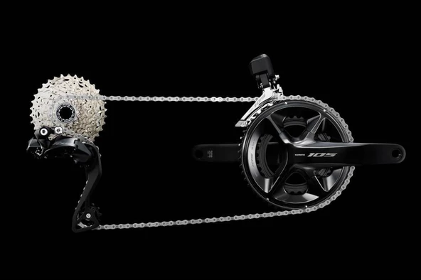 Shimano 105 Di2 R7150 52-36T 2x12 Hidrolik Disk Fren Bisiklet Grup Set - 3