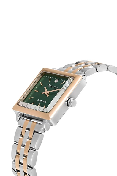 Ferrucci Diamond Kadın Kol Saati Özel Seri Çelik Kordon Kararma Renk Atma Yapmaz BİLEKTE.F.13 - Resim 2