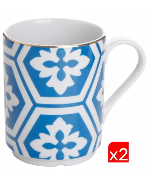 Porland Morocco Desen Mavi Kupa 340cc 2 Lİ 04AP018893