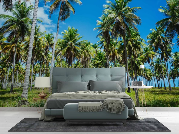 Palmiye Duvar Kağıdı Baskı - Resim 2