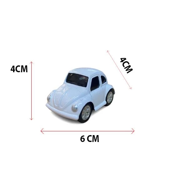 Nostaljik Metal Çek Bırak Araba Mini Beyaz Otomobil - 5