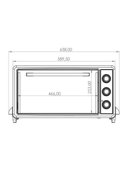 KUMTEL LX-3525 Turbo 40 Litre Mini Fırın Fuşya - Teşhir - 4