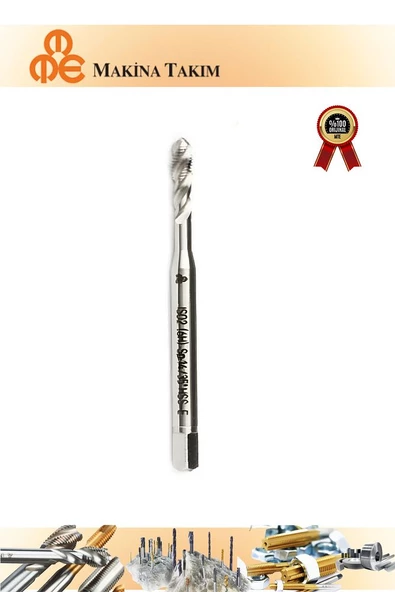 MTE M10x1,5 Normal Vidalı HELİS Kanallı Makina Kılavuzu HSS - E DIN 371/C