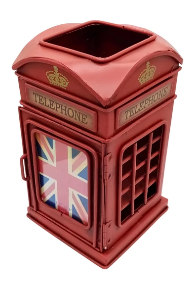 Metal Londra Telefon Kulübesi Kalemlik ve Resim Çerçevesi 17cm - 9