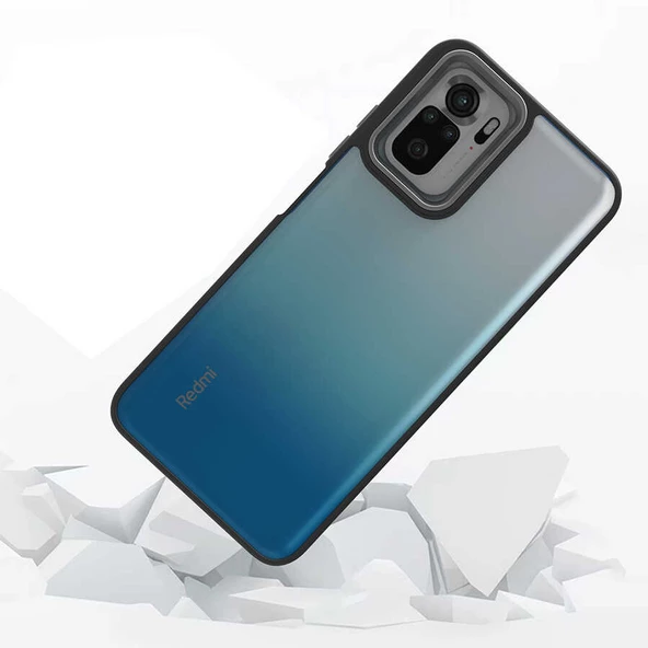 Xiaomi Redmi Note 10 Kılıf Kamera Çıkıntılı Arkası Şeffaf Köşeleri Parlak Renkli Işlemeli Flora Kapak - 2