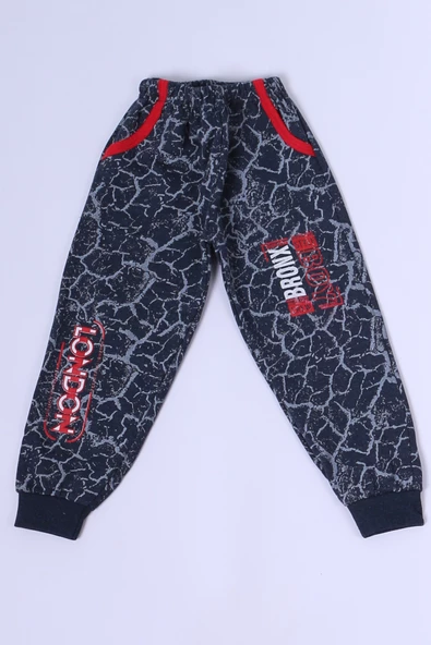 ERKEK ÇOCUK EŞOFMAN ALTI CEP DETAYLI DESENLİ D11 - 7