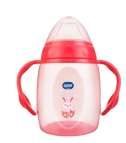 Wee Baby 169 Kulplu 6+ Ay 250 ml Pembe Alıştırma Bardağı