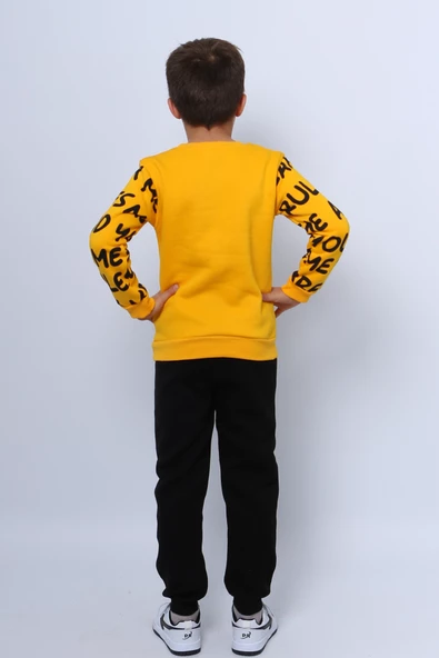 ERKEK ÇOCUK 3 İPLİK EŞOFMAN TAKIMI BASKILI D26 - 8