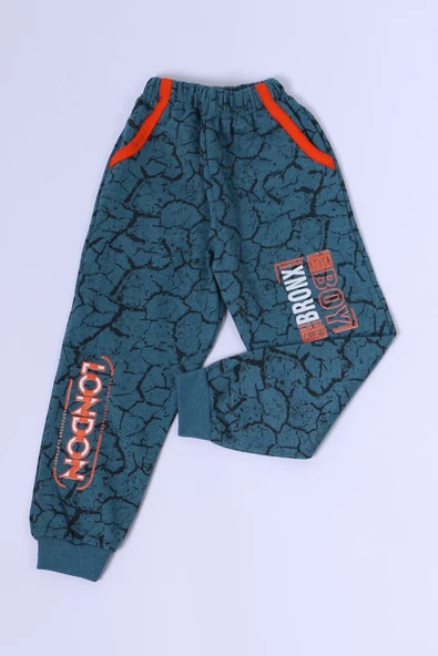 ERKEK ÇOCUK EŞOFMAN ALTI CEP DETAYLI DESENLİ D11 - 5