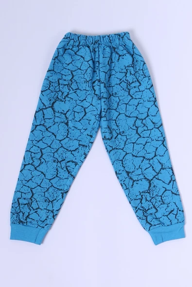 ERKEK ÇOCUK EŞOFMAN ALTI CEP DETAYLI DESENLİ D11 - 3