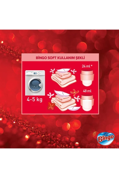 Bingo Soft Konsantre Çamaşır Yumuşatıcısı Lovely 1440 ml X 6 Adet - 5