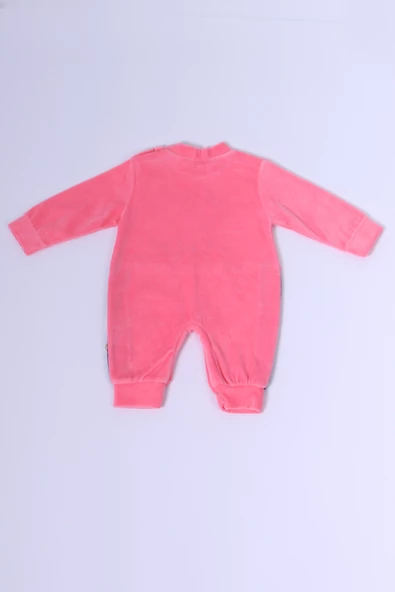 BEBEK KADİFE TULUM UZUN KOLLU ÇITÇITLI BASKILI D5 - 6