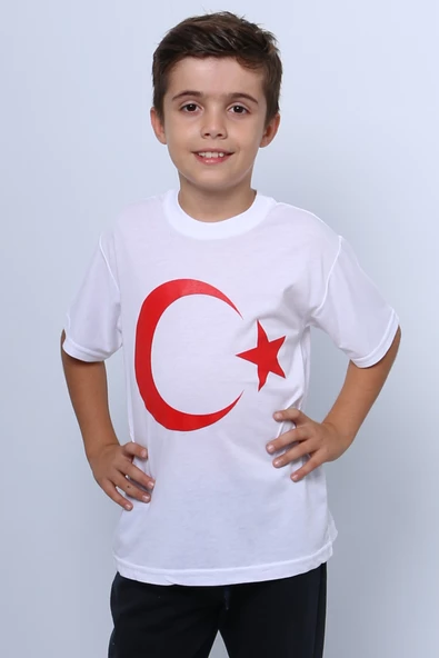 ÇOCUK ATATÜRK AYYILDIZ BASKILI TSHİRT KISA KOLLU A62 - 5