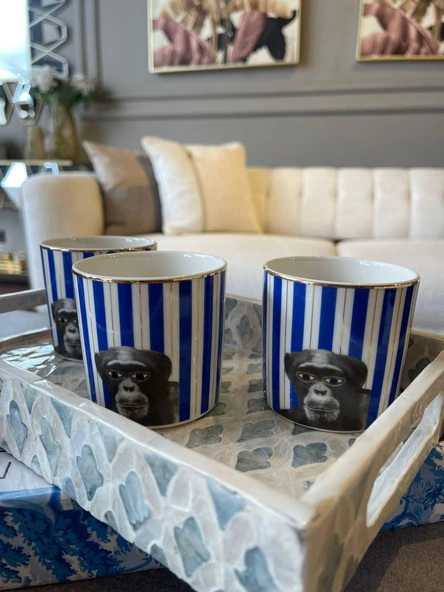 Wild Life Monkey Bardak 230cc 2'li - Resim 3