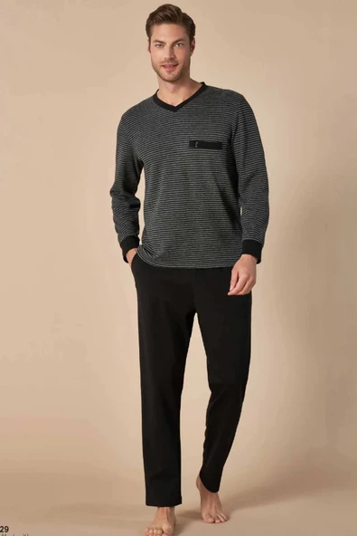 Feyza Erkek Uzun Kol Pijama Takım 5129 - 2