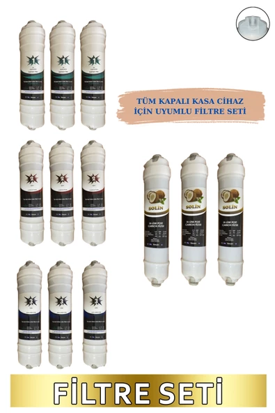 Kapalı Kasa Su Arıtma Cihazı Filtresi Inline 2 Yıllık Bakım Seti (membransız) SET