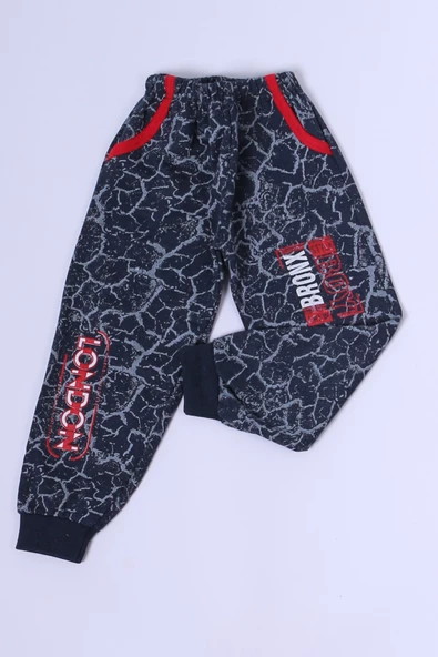 ERKEK ÇOCUK EŞOFMAN ALTI CEP DETAYLI DESENLİ D11 - 8