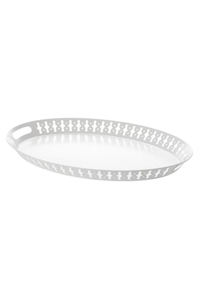 IKEA Romantısk Dekoratif Tepsi Beyaz 52x39 Cm Şık - 2