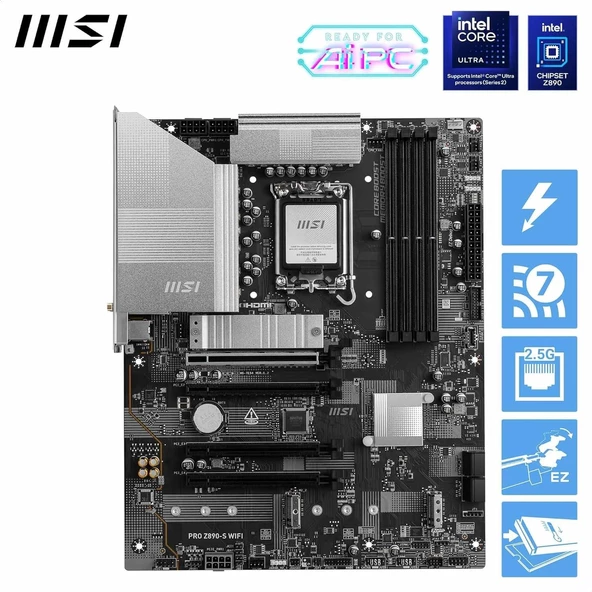 MSI PRO Z890-S WIFI DDR5 8600(OC) DVI HDMI ATX - 5