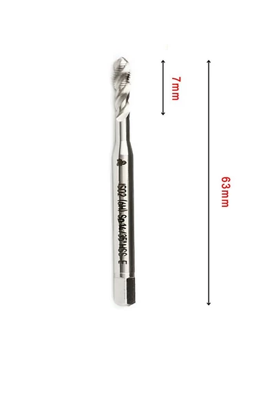 MTE M4x0,7 Normal Vidalı HELİS Kanallı Makina Kılavuzu HSS - E DIN 371/C - 2