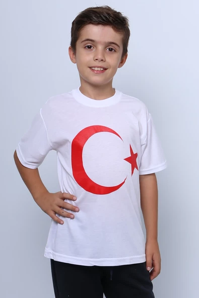 ÇOCUK ATATÜRK AYYILDIZ BASKILI TSHİRT KISA KOLLU A62 - 4