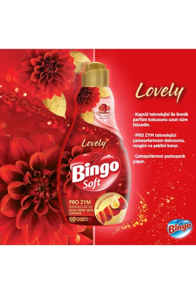 Bingo Soft Konsantre Çamaşır Yumuşatıcısı Lovely 1440 ml X 6 Adet - 8