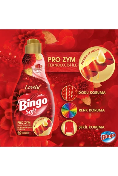 Bingo Soft Konsantre Çamaşır Yumuşatıcısı Lovely 1440 ml X 6 Adet - 7