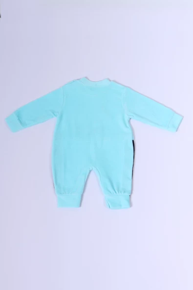 BEBEK KADİFE TULUM UZUN KOLLU ÇITÇITLI BASKILI D5 - 3