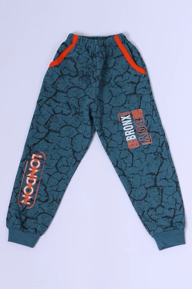 ERKEK ÇOCUK EŞOFMAN ALTI CEP DETAYLI DESENLİ D11 - 4