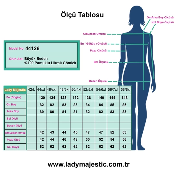 Büyük Beden %100 Pamuklu Likralı Gömlek - 3