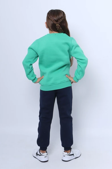 KIZ ÇOCUK 3 İPLİK EŞOFMAN TAKIMI KARAKTER BASKILI D36 - 6