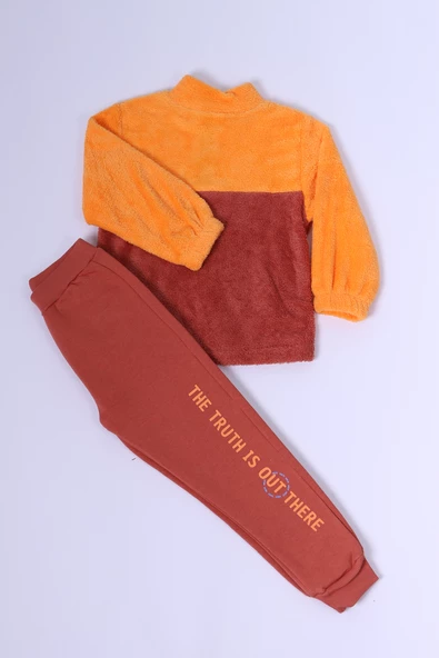 ERKEK ÇOCUK PELUŞ ALT ÜST TAKIM BASKILI D42 - 3