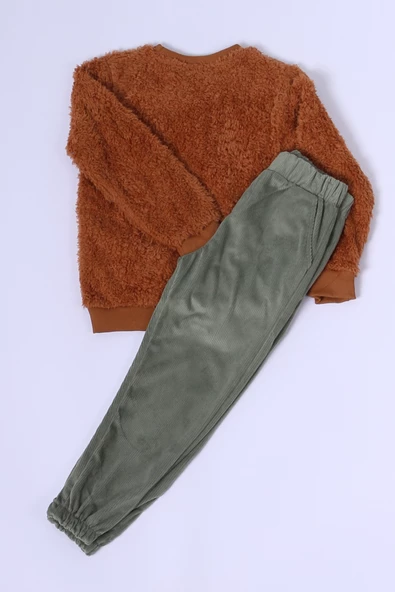 ERKEK ÇOCUK PELUŞ ALT-ÜST TAKIM D43 - 3